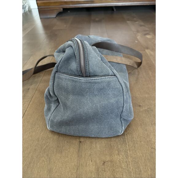 Everlane Twill Weekend Duffle Bag Gray Travel Tote Carryall 21x11” - Picture 6 of 7